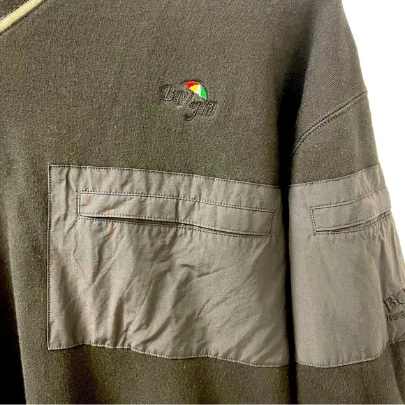 Hugo Boss Golf Pullover Sweatshirt Black Bay Hill Men’s Size Large - Picture 13 of 14